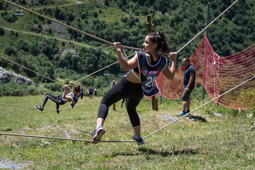 Competitor during the Valmeinier Obstacle Race