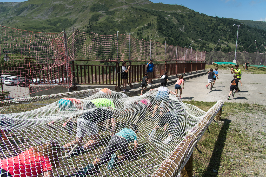 obstacle course in Valmeinier