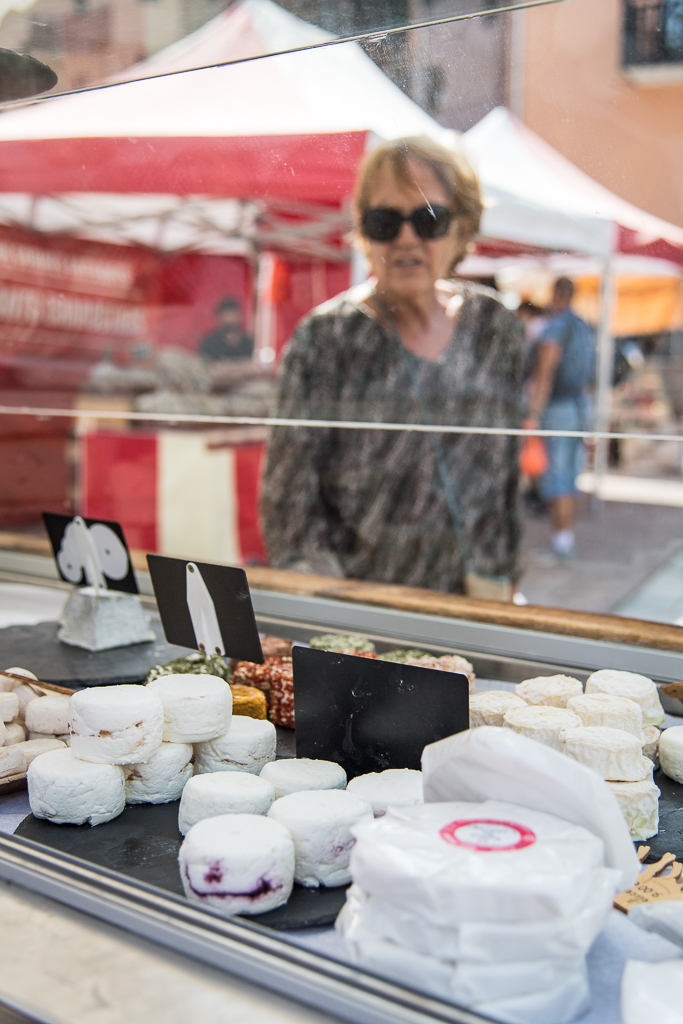 Käse auf dem Markt von Valmeinier - Sommer 2021 - Telegraph, Markt, Animationen