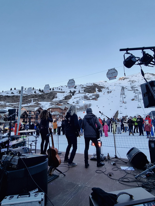 Concert on the Valmeinier snow front